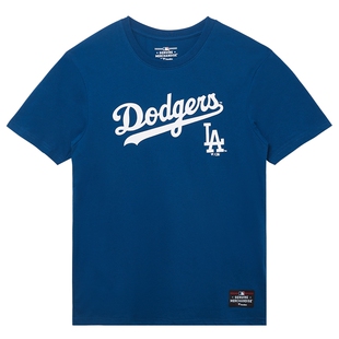 FANATICS x MLB联名款洛杉矶道奇队美式复古潮流时尚T恤情侣款LA