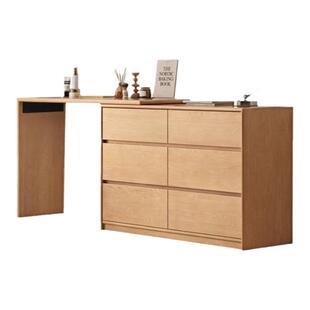 全实木卧室落地九斗柜橡木储物柜北欧六斗柜简约现代梳妆台置物柜