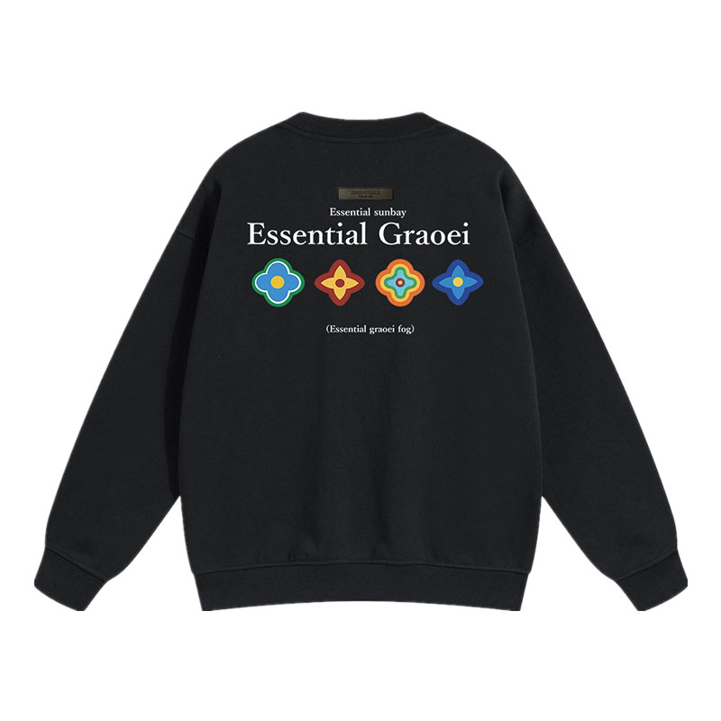 ESSENTIALS美式四时花境圆领卫衣