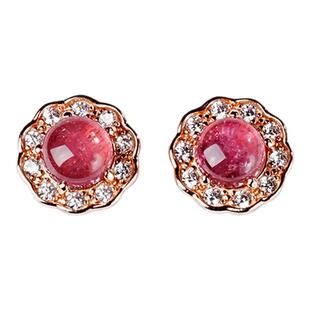 宫里上新碧玺耳饰女纯银耳钉高级感2026巨好看独特漂亮生日礼物