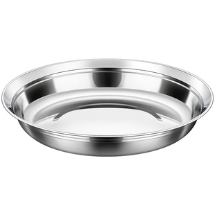 三四钢®316不锈钢盘子家用菜盘2026新款高级感备餐盘食品级圆盘