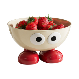 特别好看的个性卡通大眼萌干货水果盘可爱桌面大容量糖果家用精致