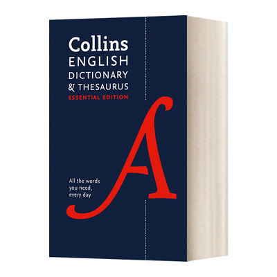 英文原版 Collins Essential English Dictionary and Thesaurus 柯林斯基本英语词典和同义词词典 精装第二版 英文版 进口英语书