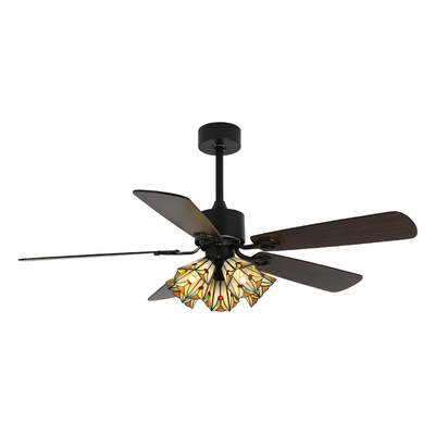 新款蒂凡尼复古风扇灯餐厅吊扇灯