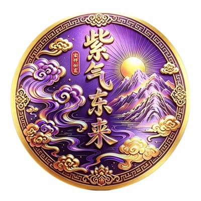 合金款紫气东来化解衣柜贴与床头相对福气亨通贴自粘聚才纳福贴纸