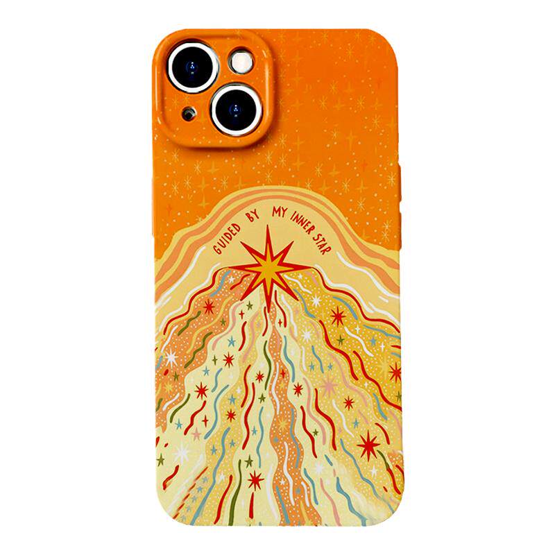 【地球的心脏】手绘线条火山适用iPhone17/16promax手机壳华为P70苹果13红米k60vivoX100软op