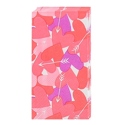 3层爱心粉色彩色印花随身小纸巾