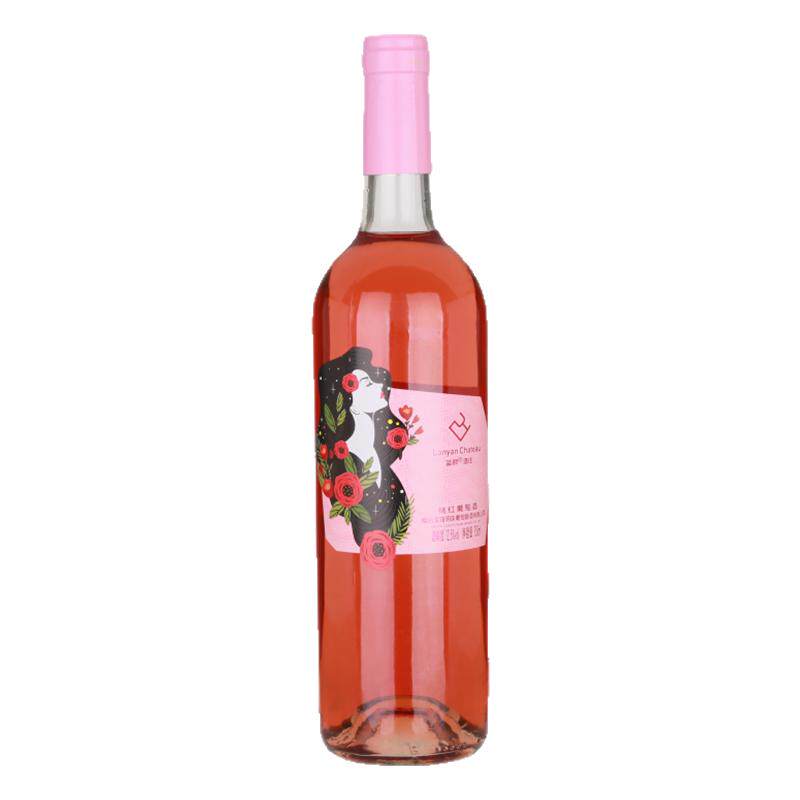 桃红葡萄酒少女微醺半甜红酒