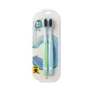 Eaff一夫柔软主义经典双螺旋刷丝小头软毛牙刷清洁弹力家庭用