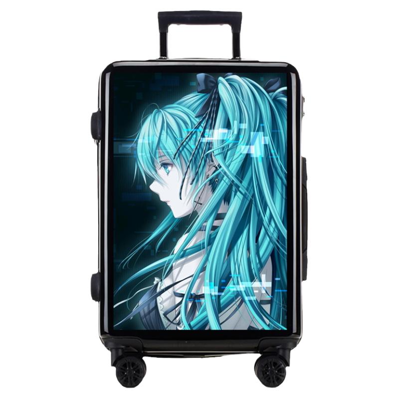 初音未来动漫学生行李箱拉杆箱男