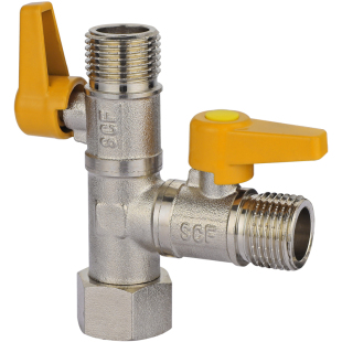 活接铜阀门三通水管加长分水器洗衣机接口一分二带开关水龙头接头