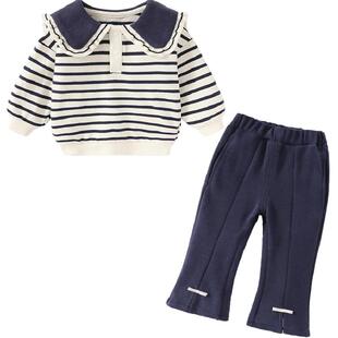 班喜迪女童套装春装2026新款洋气时髦儿童卫衣宝宝裤子春秋两件套