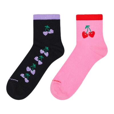 【2026新款】Happy Socks潮牌可爱樱桃中低筒袜百搭甜美创意袜子