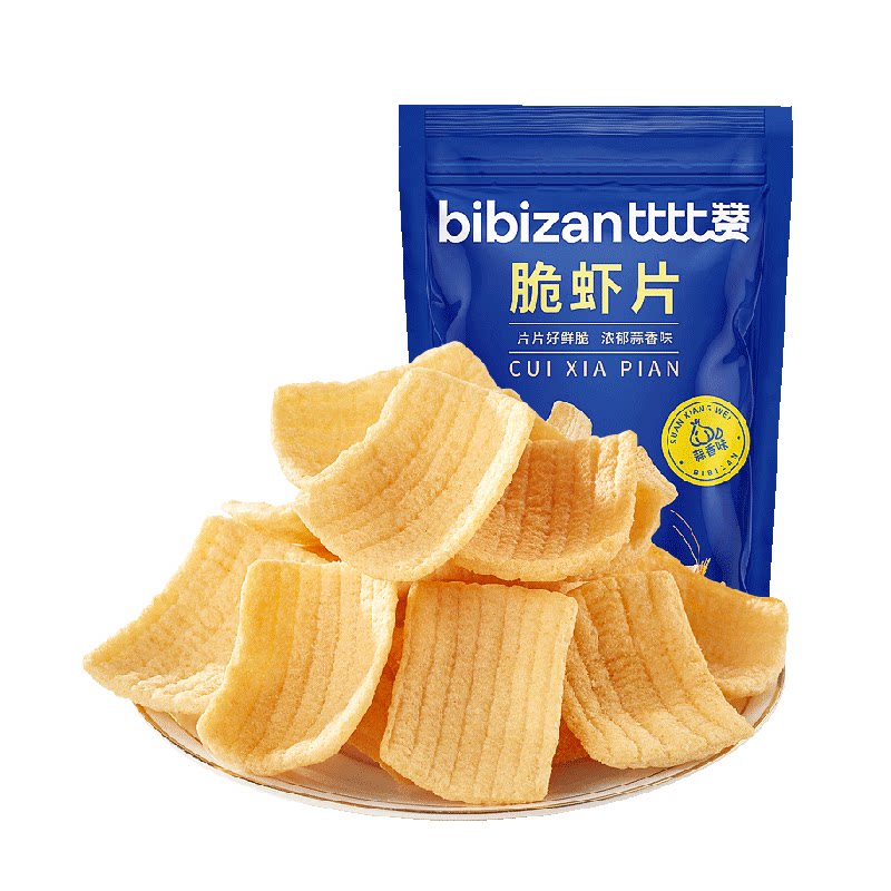 比比赞蒜香味脆虾片蓬松酥脆