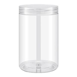 [透明盖单个]食品密封罐子 pet塑料瓶子空瓶带盖蜂蜜瓶透明饼干罐