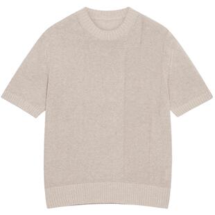 ERDOS 棉麻涤纶混纺T恤夏款男装薄短袖针织上衣透气