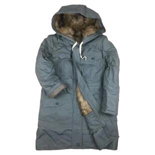 德国仿动物毛鼠灰色M42型翻毛大衣 东线战场抗寒保暖防寒棉服