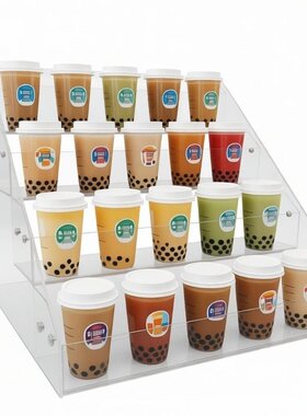 商用透明纸杯陈列收纳架