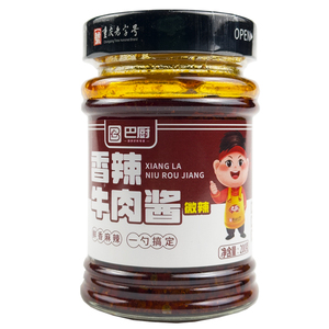 巴厨香辣牛肉酱微辣下饭拌面200g