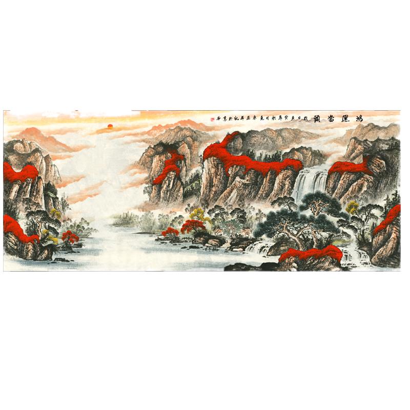 艺术风微喷打印定制绢丝布国画