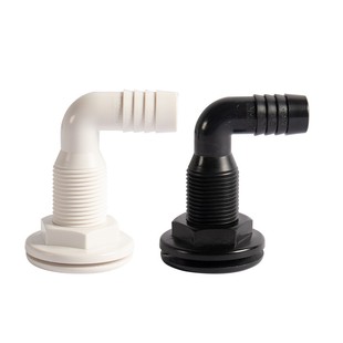 90°船用排水口游艇舱底排水口污水口弯头船体直角黑/白色出水口