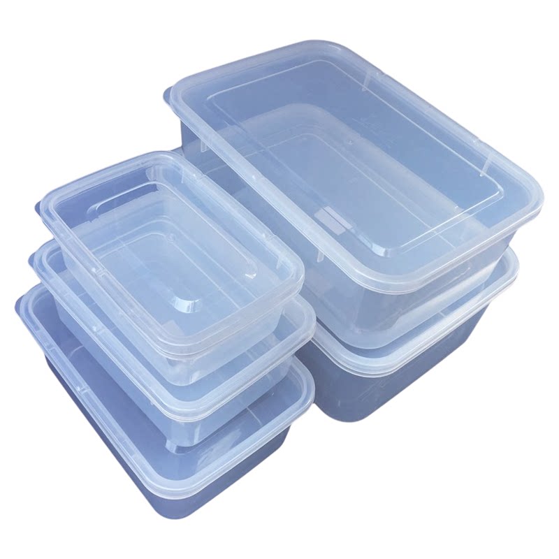 塑料保鲜盒透明密封食品盒长方形饭店商用大号厨房冰箱收纳盒加厚