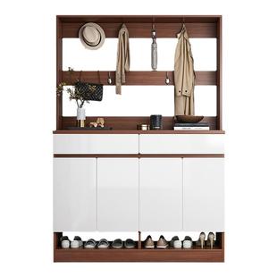 鞋柜家用门口带屏风上面的置物架转角玄关柜一体电梯入户餐边柜