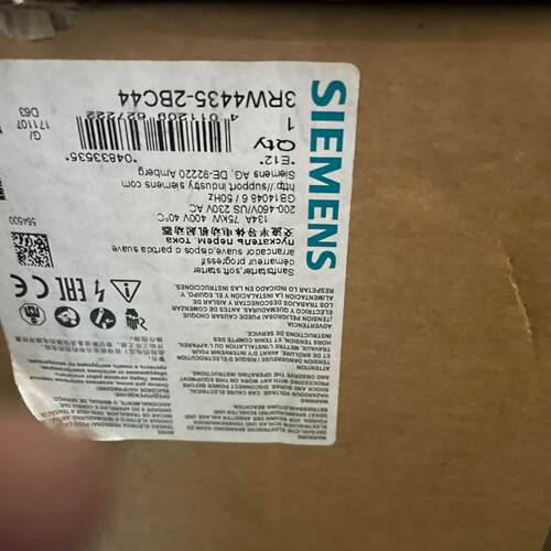 【询价】3RW4435–2BC44软启动适用