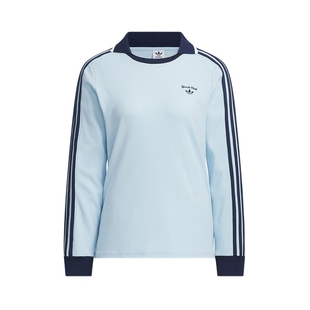 adidas阿迪达斯POLO衫女春新款休闲复古运动长袖T恤 JM8011