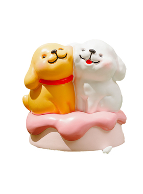 树脂可爱风创意可爱汪汪装饰摆件