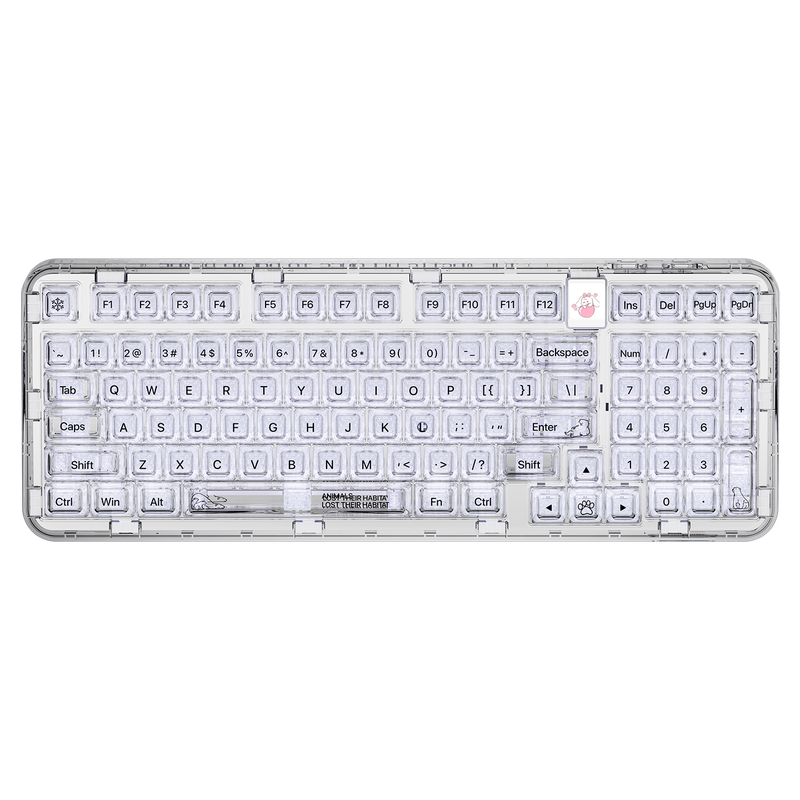 CK98ultra北极熊全透明机械键盘