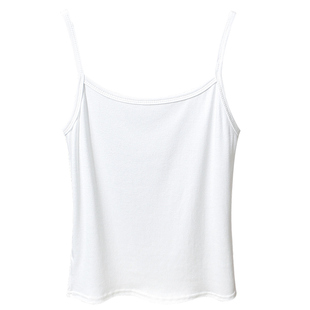 纯棉螺纹吊带背心女内搭外穿春夏薄款防走光修身打底美背百搭短款