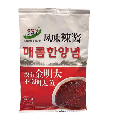 延边风味辣酱明太鱼蘸料开袋即食