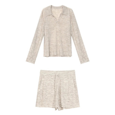 polo衫T恤上衣宽松百搭短裤套装