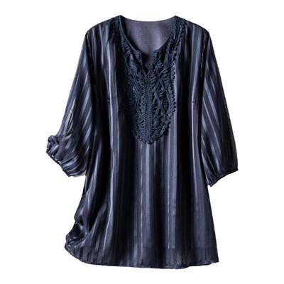 蕴佳中袖韩系遮肚子雪纺t恤女