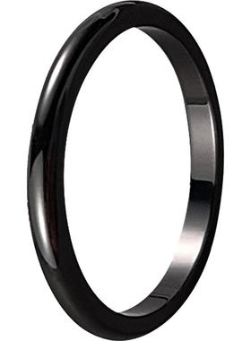 黑色素圈食指戒指女小众设计