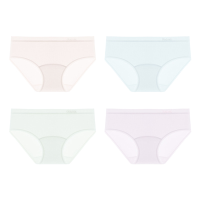 FIRSTMIX【4条】夏季新款A类抗菌三角裤纯棉中腰首穿免洗女士内裤