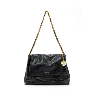 西木汀马德里 真皮新款包包托特包女链条包黑色通勤包斜挎单肩包