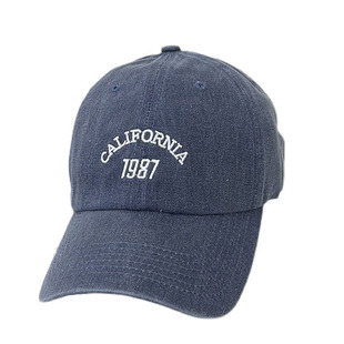 帽子女鸭舌帽1987春秋休闲时尚水洗牛仔帽男士夏季遮阳百搭棒球帽