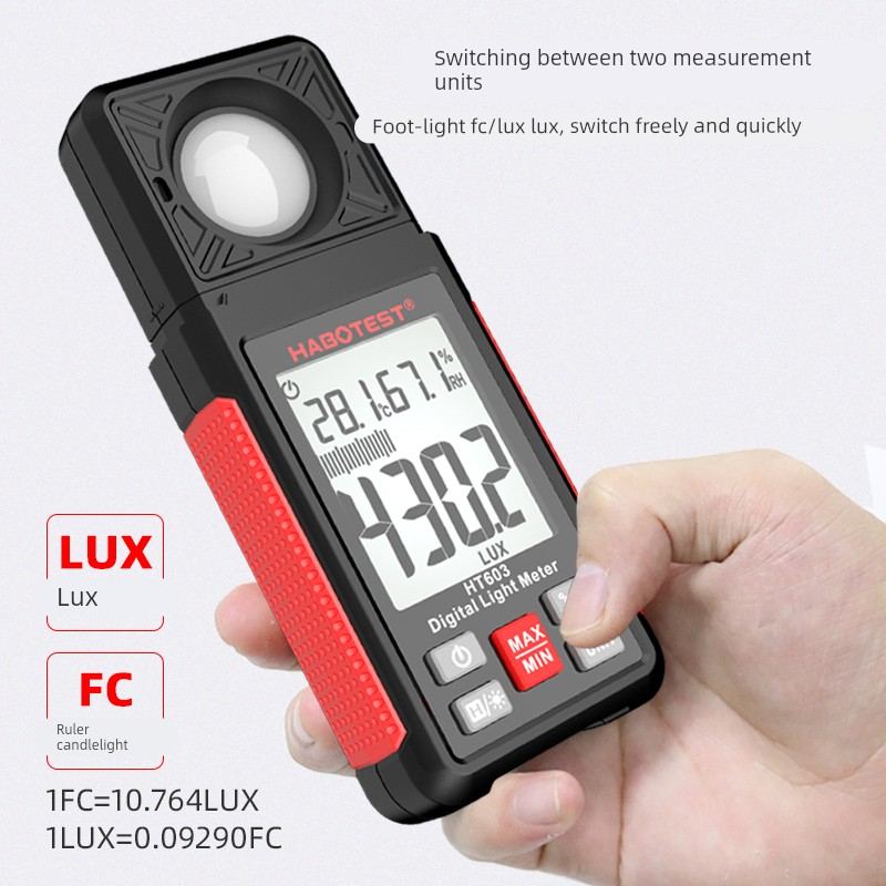 华博HT603数字照度计测光仪高精度流明测试仪大屏亮度计光照度仪
