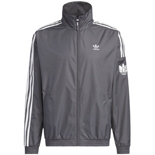 阿迪达斯外套防风衣春季男女新款三叶草防晒运动服夹克正品JI7533