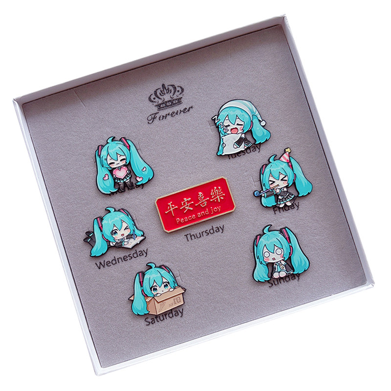 初音未来实用周边徽章胸针吧唧书创意礼盒/礼品套组