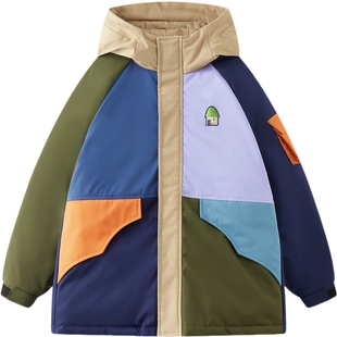 【设计师系列】MQD男童羽绒服25冬新款儿童连帽撞色拼接羽绒外套