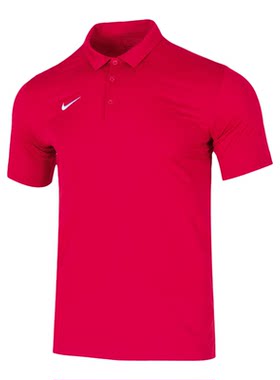 红色polo衫Nike耐克商务翻领短袖男速干运动T恤冰感夏季新款上衣