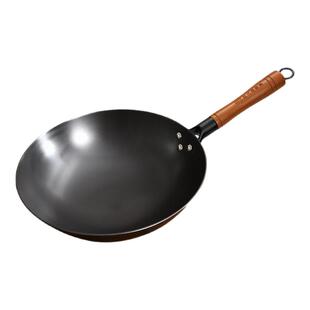 正高陆川铁锅家用炒锅无涂层不粘锅铸铁锅燃气灶电磁炉通用生铁锅