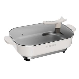 奥克斯新电锅火锅家用烤鱼一体多功能煮锅不沾炒菜烧烤涮大料理锅