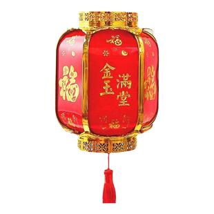 春节新年大红灯笼挂饰客厅酒店饭店结婚庆布置发光吊灯中国风阳台