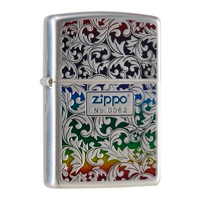 zippo打火机熏银彩虹唐草礼盒
