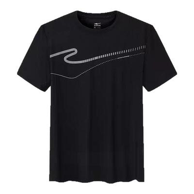 鸿星尔克短袖男夏跑步新款运动健身速干短袖透气冰丝纯棉短袖上衣