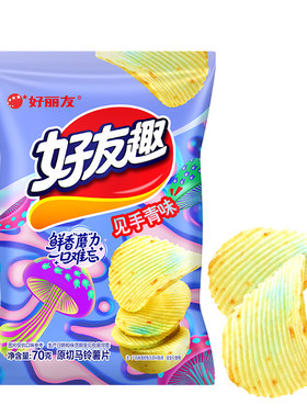好丽友好友趣见手青韩国泡菜香菜泡菜薯片好有趣零食小吃云南官方